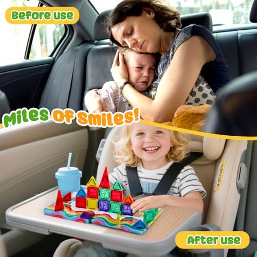 FNJO Mini Magnetic Tiles, Magnet Building Set,60 PCS Building Blocks Set STEM Preschool Montessori Toy for Kids Boys Girls - Image 4