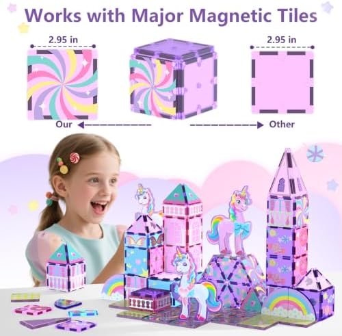 GobiDex Magnetic Building Blocks Unicorn Toys for Girls Age 4-6 - Image 3