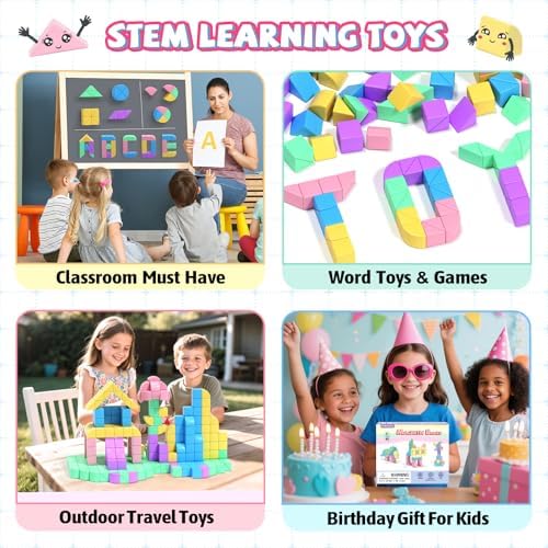 40Pcs Magnetic Blocks,Montessori STEM Toys, Ideal Gifts for Kids Ages 3+ - Image 7