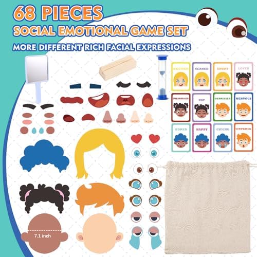 PP OPOUNT Social Emotional Learning Toy, Funny Faces Games - Image 2