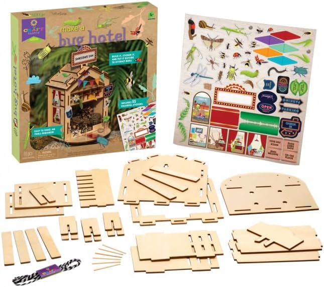 Craft-Tastic — Make A Bug Hotel — DIY Nature Craft Kit — No Tools Needed — Decorate Your Hotel with Stickers — Ages 4+ with Help - Image 2