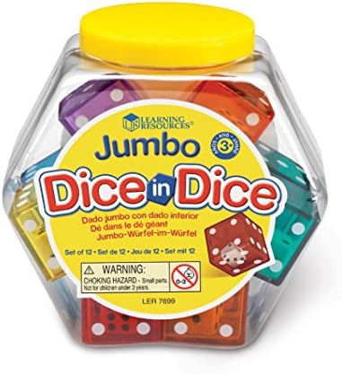 Learning Resources Jumbo Dice in Dice - Math Manipulative Cubes, Board Game Accessories, Counting Numbers, Party Gifts, Preschool, Teacher Supplies, Classroom Must Haves Pack, HomeschoolActivities - Image 4