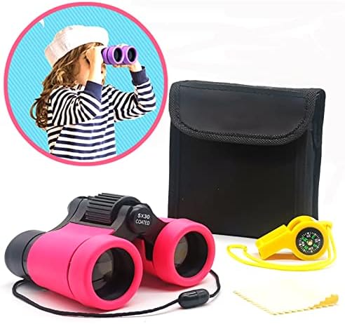 Kids Binoculars Best Gifts for 3-12 Years Boys Girls High-Resolution Optics Shockproof Mini Compact Binocuolar Toys Folding Small Telescope for Bird Watching Camping Outdoor Play by Besticerollerforface