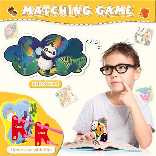26 Pairs Animals Lacing Cards| Alphabet Sewing Cards Kits for Toddlers - Image 4