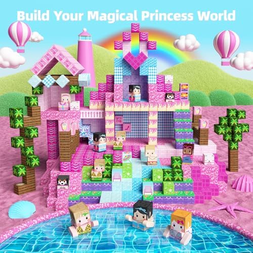 GobiDex 100PCS Magnetic Blocks Princess Building Toys for Girls 3+ - Image 3