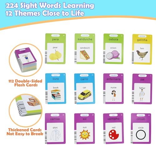 MAYAPHILOS 224 Words Brazil Portuguese and English Talking Flash Cards - Image 2