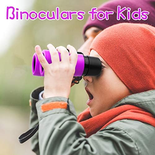 Scotamalone Kids Binoculars Shock Proof Toy Binoculars Set for Age 3-12 Years Old Boys Girls Bird Watching Educational Learning Hunting Hiking Birthday Presents - Image 3