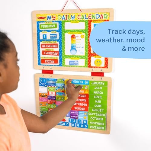 Melissa & Doug My First Daily Magnetic Calendar, Classroom Calendar for Kids Activities with Weather & Seasons, Preschool Toys for Girls & Boys Ages 4+ - Image 3