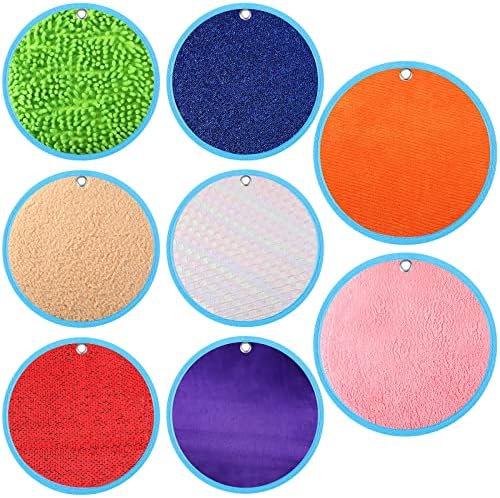 Boao 8 Set Mini Sensory Mats for Autism Kids Sensory Floor Tiles, Round by Boao