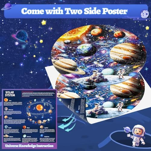 DIGOBAY Glow in The Dark Solar System Jigsaw Puzzles for Kids Ages 4-8 - Image 5