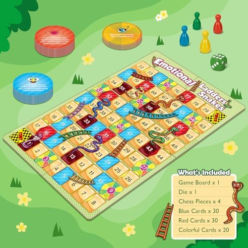 Broytain Emotional Board Games for Kids,Ladders and Snakes Board Game,Learning Resources,Social Skills Emotional Regulation Toys for Toddlers,Classroom Travel Indoor Outdoor Family Games - Image 3