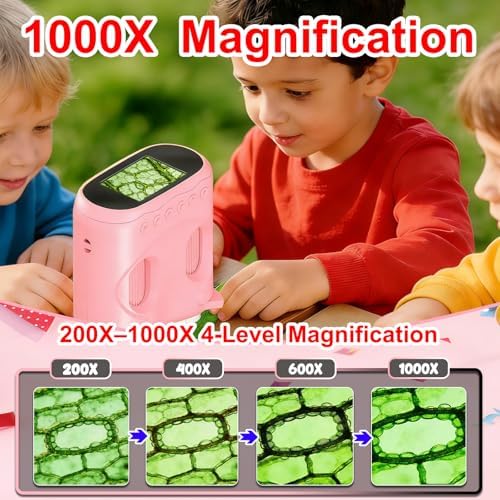 1000X Handheld Digital Microscope for Kids & Binoculars, STEM Toys, 2 in 1 - Image 2