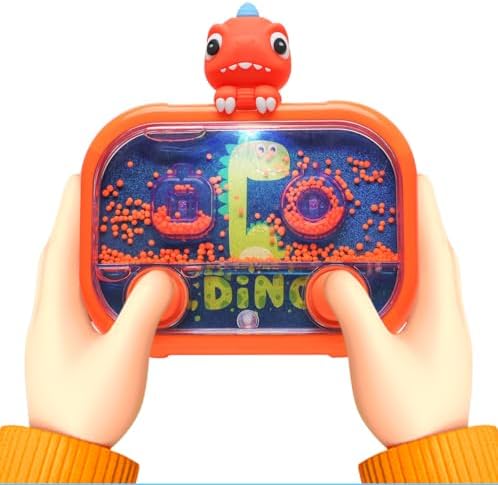 Handheld Water Game with Light – Water Ball Target Toy for Kids Ages 3+, Retro Fidget Toy, Screen-Free Car Travel Game, Road Trip Toy, Airplane Entertainment, Portable Autism-Friendly Gift by Givzan