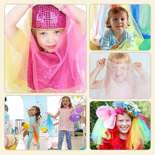 15 Colors Silky Dance Scarves Music Movement Scarves for Kids Play (60) - Image 3