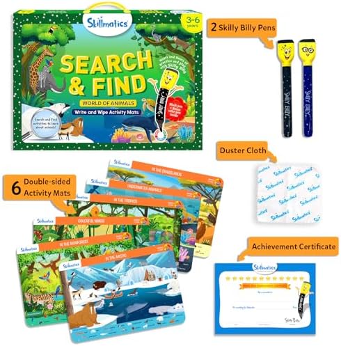 Skillmatics Search & Find Megapack and Search & Find Animals Bundle, Educational Game, Perfect for Kids, Toddlers Who Love Toys, Art and Craft Activities, Gifts for Girls and Boys Ages 3, 4, 5, 6 - Image 6