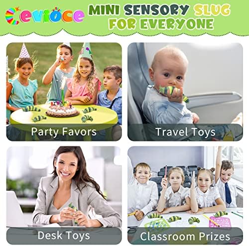 Cevioce Sensory Slug Fidget Toys,Mini Fidget Slug Toys for Adults & Kids Party Favors,1Pc Cute Autism Sensory Toys for Autistic Children,Toddler Toys Age 3+ Easter Basket Stuffer for Kids - Image 5