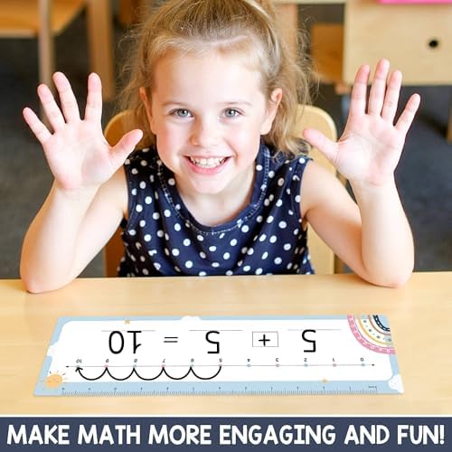 Number Line Dry Erase Boards Cards, 26 Pack 4x14 Boho Theme - Image 4