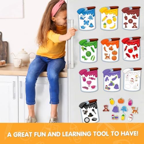 EAMAY Magnetic Color Sorting Set for Kids, Fridge Magnets for Toddlers 1-3, Preschool Circle Time Learning Center Activities, Matching Games Use on The Whiteboard - Image 4