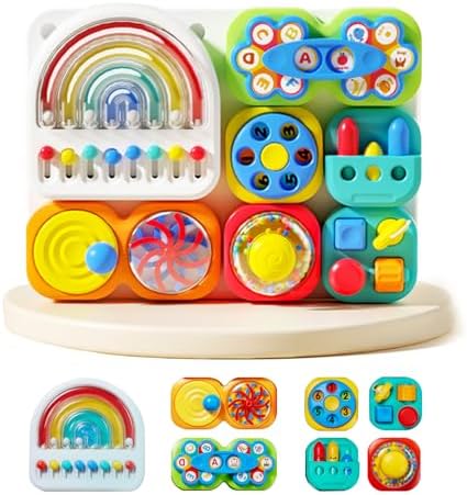 Busy Board 3.0 Detachable & Assemblable Toy for Toddlers 1+ by AUBY