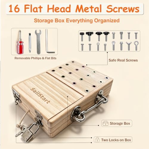 Montessori Busy Board Toys for 3-5 Year Old Kids Tool Set with Screwdriver - Image 5
