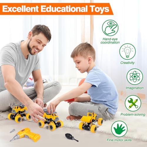 LUDILO Take Apart Construction Toys for 4 Year Old Boys Gifts Toys Age 4-6 - Image 5
