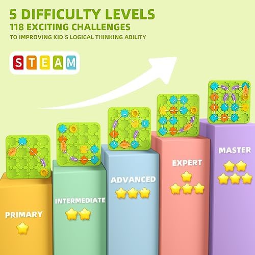 burgkidz Road Builder STEM Toys: 118 Challenges Board Games & Maze Puzzles - Image 4