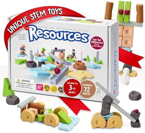 Taksa Toys Educational Building Blocks for Kids Ages 3 4 5 6 7+ Years Old, Reggio Emilia Stem Toys, Montessori Toys for Girls, Boys Unique Preschool Learning & Stacking Resources, Gift Pack 72 Pcs by TaksaToys