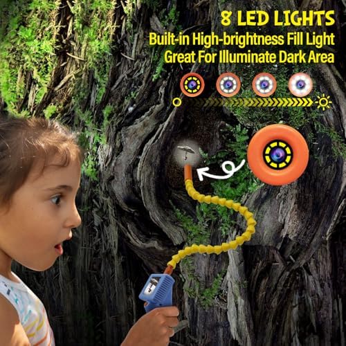 Kids Borescope Snake Camera with Light, 2.4” HD Screen, STEM Educational Toy for Boys & Girls Ages 4-10, Outdoor Science Exploration Kit, Real-Time Viewing, Christmas Birthday Festival Gift for Kids - Image 6
