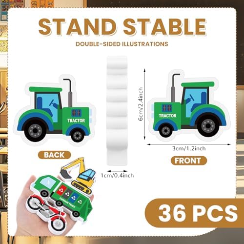 Kathfly 36 Pcs Wooden Community Helpers Vehicles, Career Figures Toy - Image 4