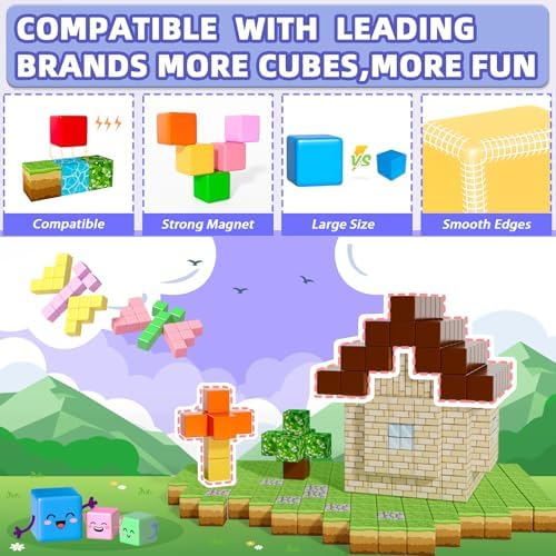 Apluses 81pcs Magnetic Blocks, Magnet Building Toys for Kids Ages 3-5 4-8 - Image 4