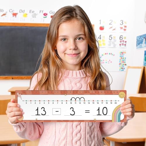 Number Line Dry Erase Boards Cards, 26 Pack 4x14 Boho Groovy - Image 3
