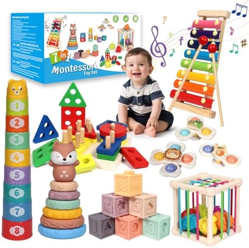 LearnToy Baby Toys 18-36 Months, Montessori 7-in-1 Activity Set by LearnToy