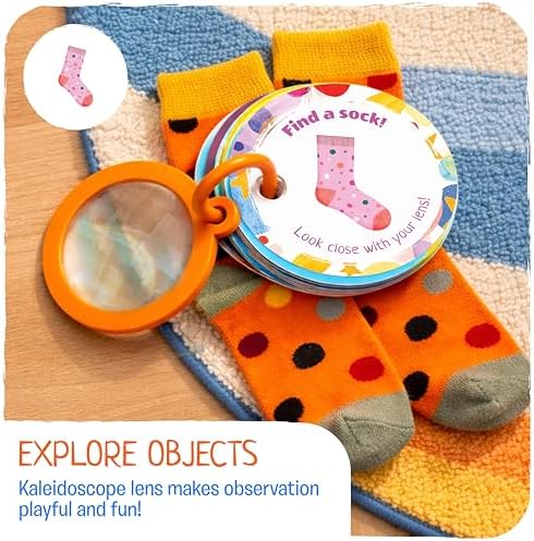 Scavenger Hunt at Home | Indoor Toddler Activity Cards with Magic Kaleidoscopic Lens | Sensory Games for 2-3 Year Olds | Learning Toys | Rainy Day Activity for Kids - Image 5