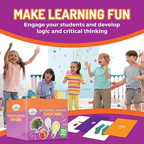 CreateFun 200 Go Together & Opposites Flash Cards for Speech Therapy, ESL - Image 6