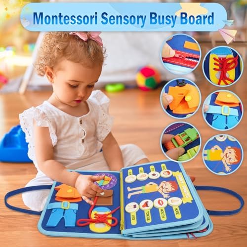 Montessori Busy Board Sensory Toddler Activity Book (Planet) - Image 6