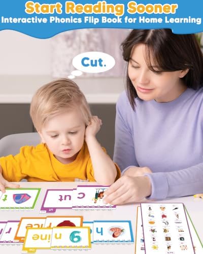 Phonics Flash Cards for Kids, Learn to Read Phonics Word Family Build Book - Image 3