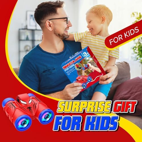 JovialToyz Binoculars for Kids Ages 3-8 Boy Binoculars Toys with Compass & Bird Watching Manual, Christmas Birthday Gifts for 3 4 5 6 7 8 Year Old Boys Girls Age 4-6 6-8 Toddler Outdoor Camping Toys - Image 6