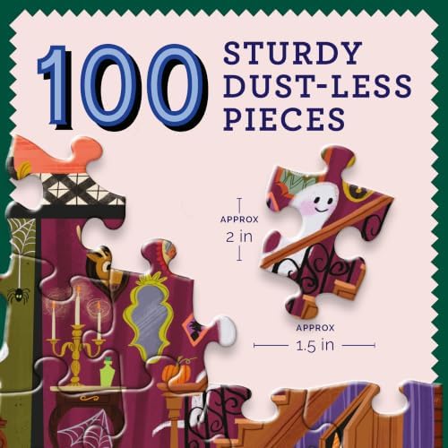 eeBoo Haunted Hause 100 Piece Children's Puzzle, 14" x 10" - Image 2