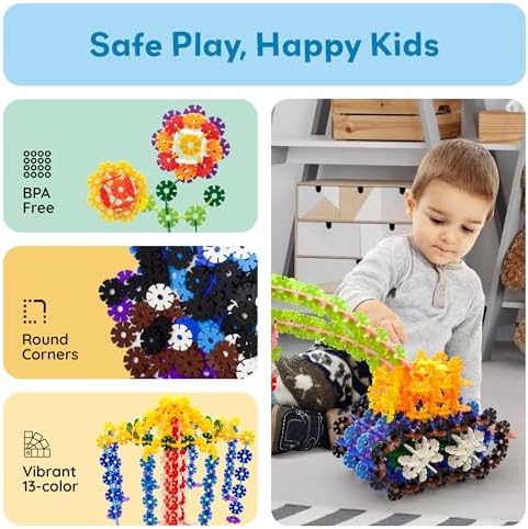 PicassoTiles 300 Piece Interlocking Disc Building Chips, STEM Toy for Kids - Image 6