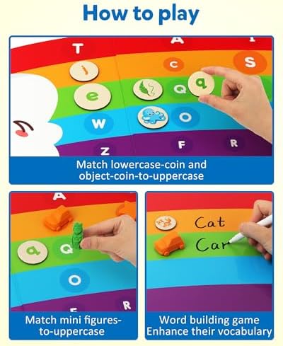 Coogam Rainbow Alphabet Learning Toy Magnetic Letters Game - Image 3
