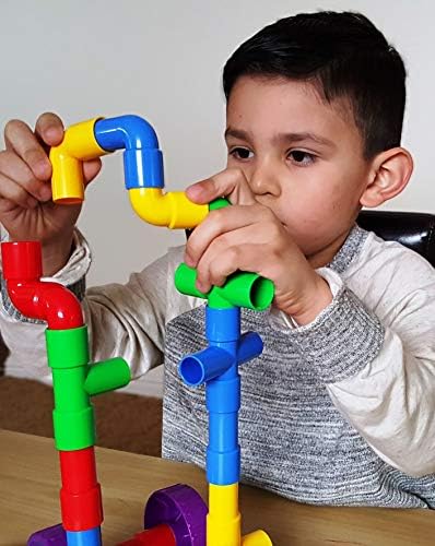Skoolzy STEM Pipe Tube 29 Pc Building Blocks Set, ADHD & Autism, Kids - Image 6