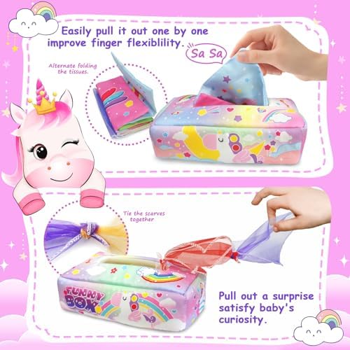 Baby Tissue Box Toy,Baby Toys 12 Months,Educational Toys for Babies - Image 3