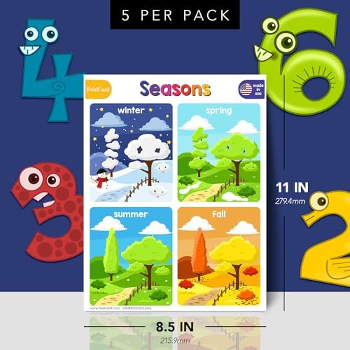 FoldCard Seasons Chart Educational Poster 8.5x11 5pk - Image 2