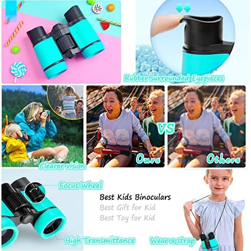Kids Binoculars Ages 3-12 with Compass & Whistle - Image 4
