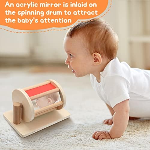 Sratte 3 Pcs Wooden Baby Toys Set, Object Permanence Box, Rainbow Drum, Colorful Multiple Shape Puzzles Toys, Preschool Toys Set for 6-12 Month Infant 1 2 3 Year Old Toddlers Babies - Image 4