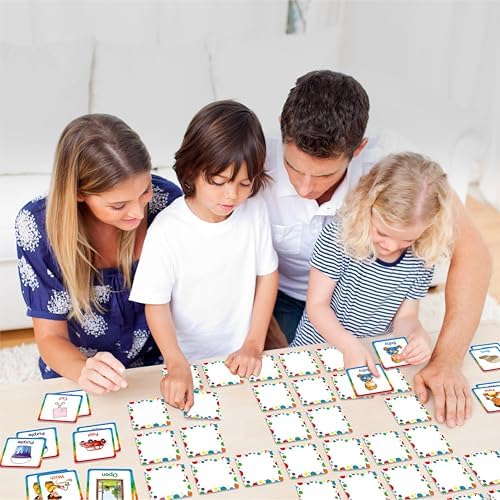 Hebayy Memory Matching Game, 72 PCS Sight Words Matching Cards for Kids, 36 Pairs Memory Cards, Educational Toy for Children to Learn Sight Words 5+ Years Old - Image 7