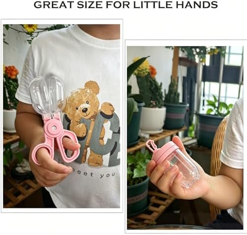 Pink Bug Catcher Kit for Kids – 2 Scoopers & 2 Insect Habitat Jars with Clip-on Hook, Outdoor Exploration Set for Catching and Observing Bugs, Fine Motor Skills Toy for Toddlers - Image 6