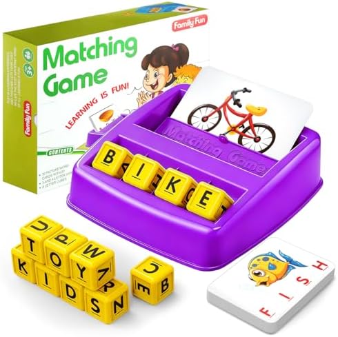 HahaGift Toddler Girl Toys Age 3 4 5 6 7，Matching Letter Game Preschool Learning Educational Toys for Kids 3-8 Year Old Boys Girls, Best Christmas Birthday Toy Gift for 3 4 5 Years Old Kindergartener by HahaGift