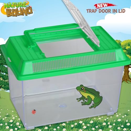Nature Bound - Ultimate Critter Box Habitat Kit for Indoor/Outdoor Insect Collecting - Includes Net, Tweezers, and Magnifier - Gift for Boys and Girls Green - Image 6