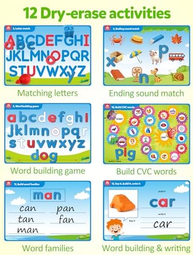 Coogam Preschool Alphabet Learning Activities, Magnetic EVA Letters Matching & Handwriting Game, Educational ABC Recognition with 6 Pattern Cards, Phonic Manipulatives Toys for Kids Age 3+ - Image 2